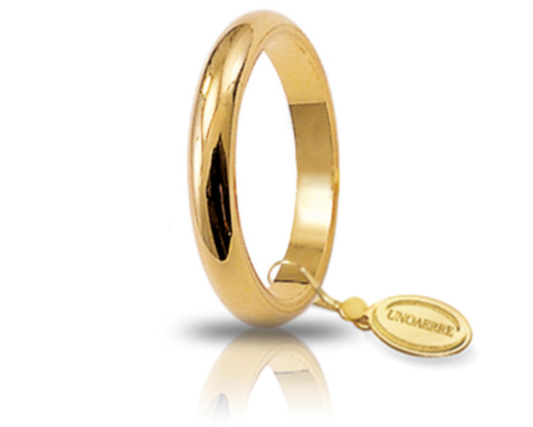 Fede Francesina unoaerre in Oro Giallo 18 kt. Gr. 4